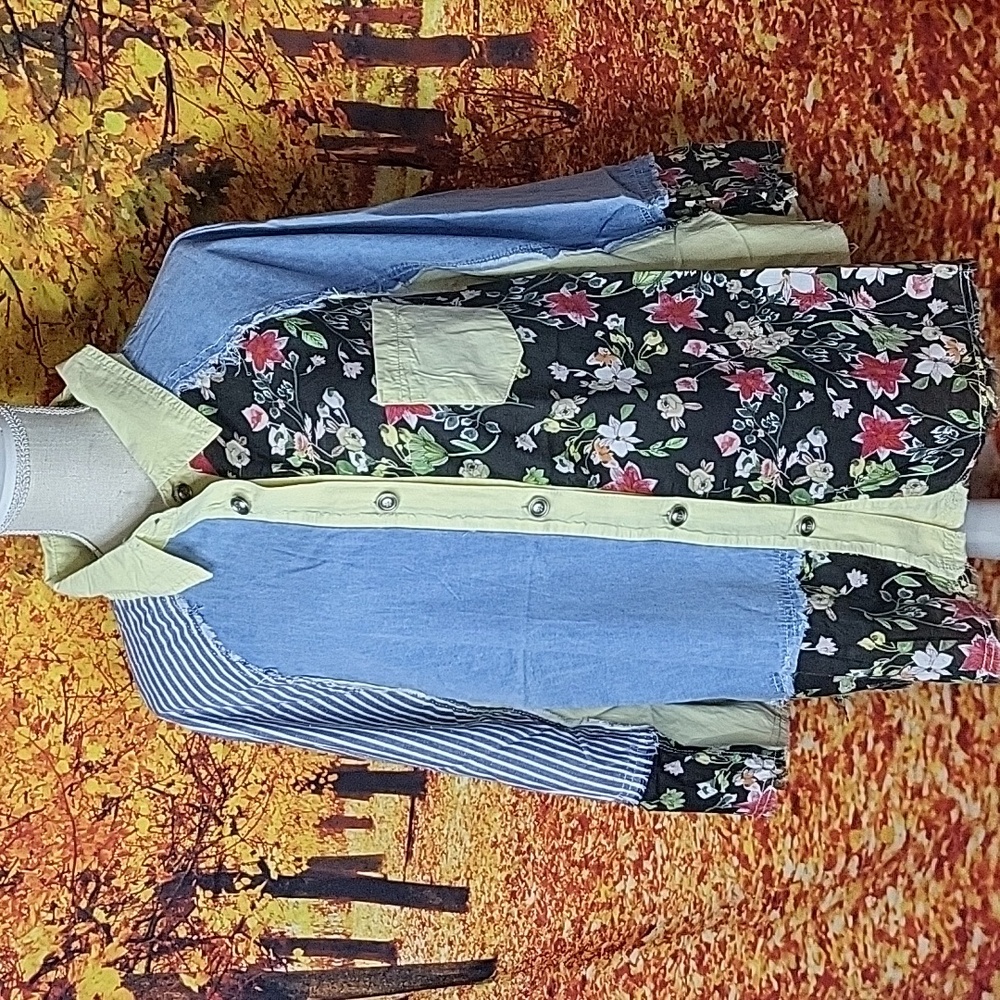 POL Multicolor Patchwork Jacket Size Medium - Picture 5 of 10